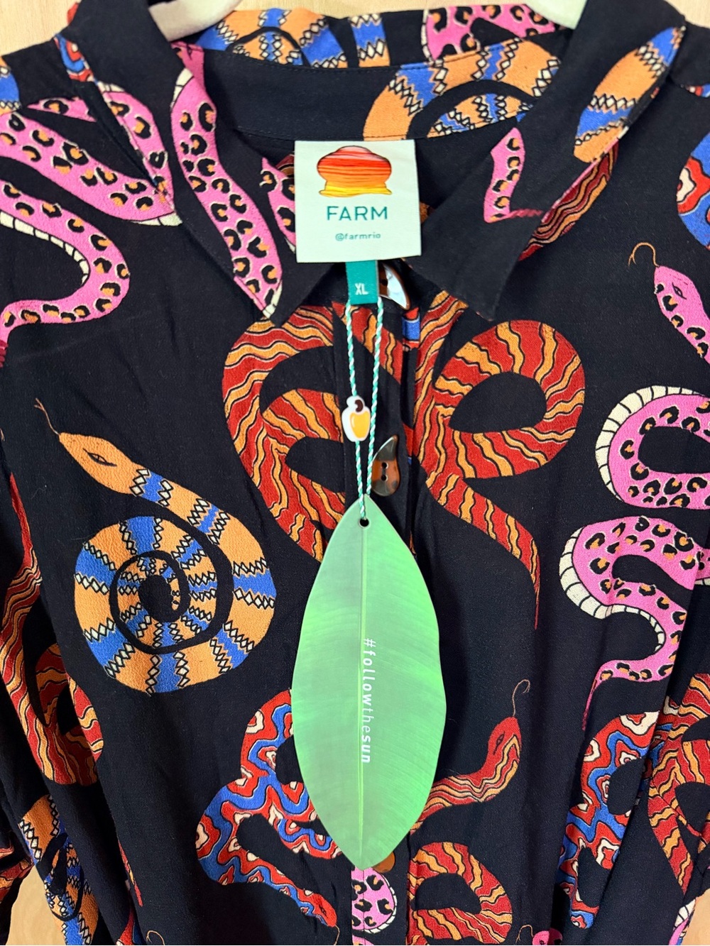 FARM Rio Jumpsuit with Multicolored Snake Print NWT - Picture 5 of 5